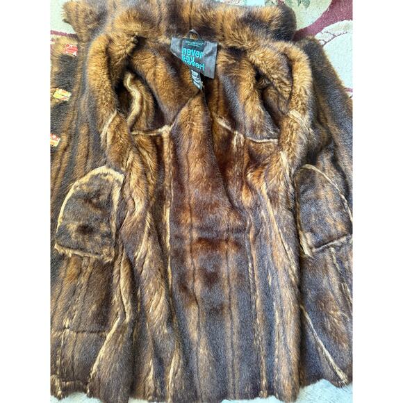 Fur Lined Colorful Coat - Picture 9 of 10